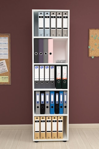 Bofigo 5 Raflı Ofis Dolabı Klasörlük Çok Amaçlı Dolap Beyaz