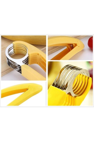 Mutfak Aletleri Muz Dilimleme Meyve Bıçağı Sebzeli Hotdog Salatalık Kesici Sarı