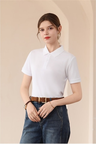 New Performance Premium Polo T-shirt 58.1% Pamuk 37.7% Polyester 4.2% Spandex Beyaz