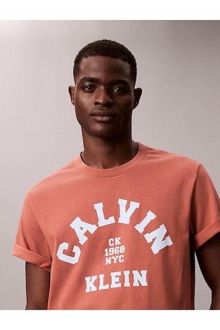 Calvin Klein Erkek 20s Calvin T-shirt-12868 Turuncu