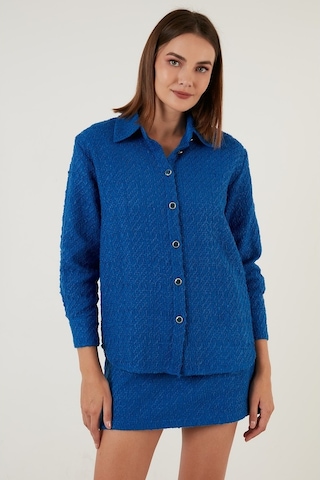 Lela Pamuklu Oversize Tüvit Bayan Gömlek 42190503 Saks