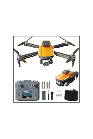 Çift Kamera Ve Bataryalı Drone Ekranlı Uzaktan Kumanda App Destekli Quadcopter Tek Tuş İniş Kalkış