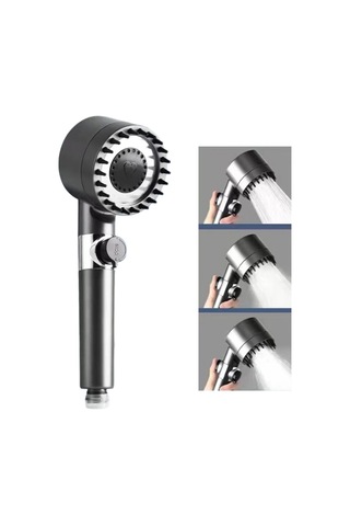 Suntek El Yumuşak Silikon Fırçalı Duş Başlığı, Saç Gri