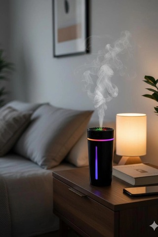 Blackbird Kt-h04 Siyah Oto İçi Ofis Ev Hava Nemlendirici Işıklı Buhar Koku Makinası