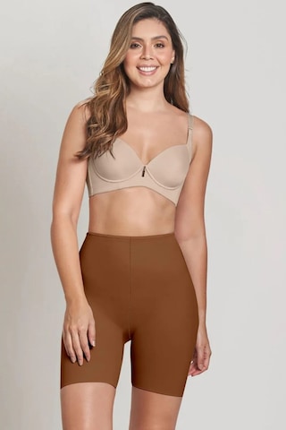 Mistirik Anoky Model Dikişsiz Basen Ve İç Bacak Toparlayıcı Spor Şort Kahve Renk