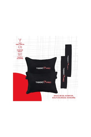 Chery Tiggo 7 Pro Nakışlı Boyun Yastığı Seti