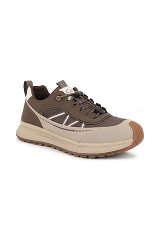 Guja 559 Erkek Kilitli Stoper Bağcıklı Koruyucu Burunlu Kalın Dişli Taban Spor Outdoor Sneaker Ayakkabı 26k Bej