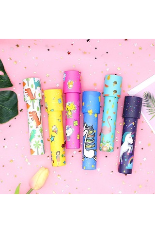 Geekyou Küçük Çocuklar İçin Döner Kağıtlı Renkli Periskop, Fen Eğitimi Oyuncak, Okul Mevlüt Hediyesi - 6 Adet Paket