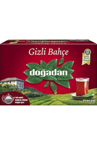 Doğadan Gizli Bahçe Siyah Demlik Süzen Poşet Çay 6'lı 100 x 3.2 G