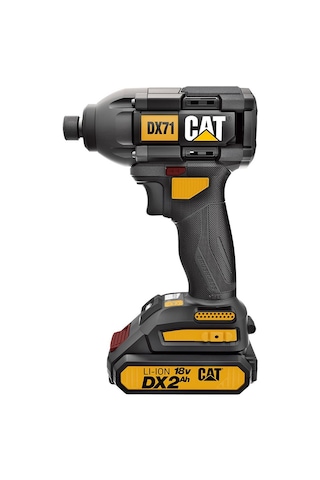 Cat DX71 18 Volt 2.0Ah Li-ion Çift Akülü 215 NM Kömürsüz Profesyonel Şarjlı Darbeli Tornavida