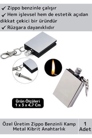 Premium Taşınabilir Pratik Kamp Doğa Av Günlük Rüzgarda Sönmez Zippo Benzin Metal Kibrit Anahtarlık Çok Renkli