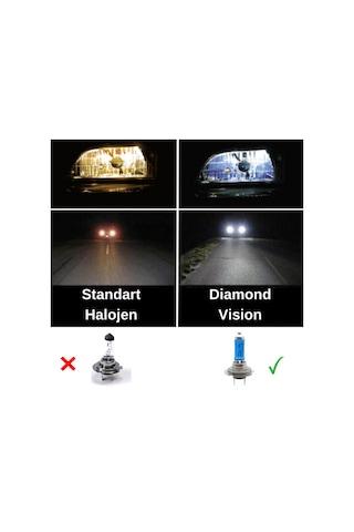 Opel Astra J Kısa Far H7 Xenvısıon Beyaz Işık Halojen Ampul 2'li Set