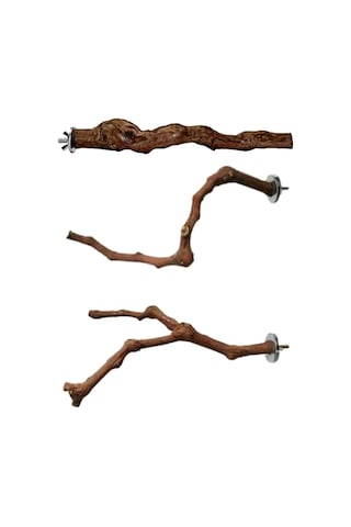 Vkemall Kuş Egzersiz Dikeni - Üzüm Dalı, Çevrilmiş Tip, 20-30cm, Tükürme Ve Konaklama Oyuncaklı