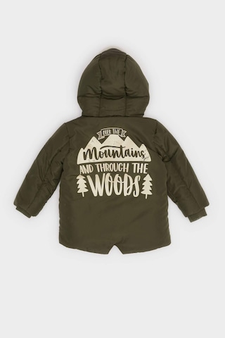 Defacto Erkek Bebek Su Geçirmez Kapüşonlu Pelüş Astar Fermuarlı Mont A2843a525wnkh215 Haki