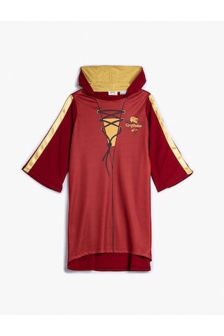Koton Harry Potter Lisanslı Kostüm Kısa Kollu Kapşonlu Bordo 4wkb20010tk Bordo