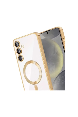 Samsung Uyumlu Galaxy A55 5g Kross Magneticsafe Kapak Altın