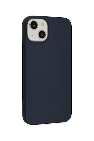 Cosmotex Newface Apple, Uyumlu iPhone 14 Kılıf Nano İçi Kadife Silikon - Lacivert