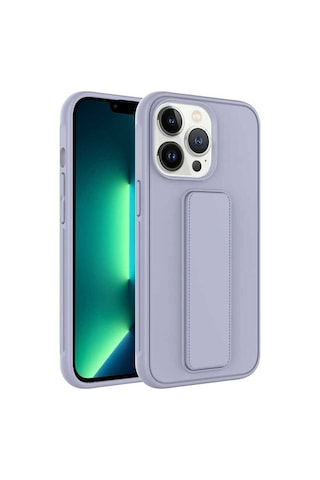 Apple Uyumlu iPhone 14 Plus Kılıf Zore Qstand Kapak Gri