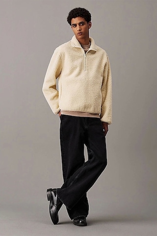 Calvin Klein Half Zıp Sherpa Bej