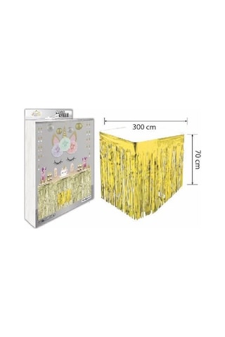 Metalize Masa Eteği Gold 70x300 cm