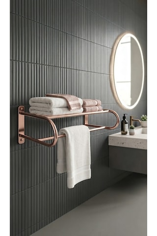 Otel Tipi Raf Havluluk Rose Gold