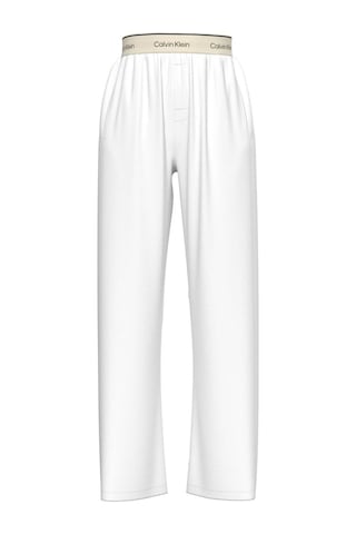 Calvin Klein Beyaz Kadın Pijama Alt Logo Super Poplın Pant-16300