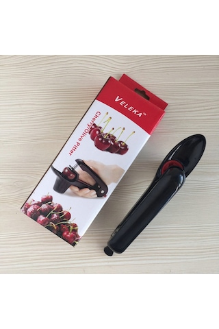 Dofolink 420 Çelik Kiraz & Hurma Çekirdek Çıkarıcı, Basma Mekanizması İle Hızlı Mutfak Aracı Kırmızı