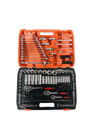 Moonshop 216 Parça Lokma Anahtar Takımı CR-V 1/4 Cırcırlı Parlak