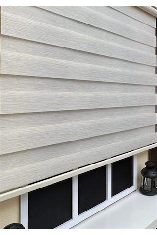 Storburada Zebra Stor Sert Plastik Kasalı Krem Perde Stb 400v12-pd Ekru