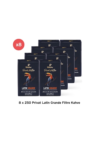 Tchibo Privat Latin Grande 8 x 250 G + Let's Brew Filtre Kahve Makinesi Beyaz Hediye