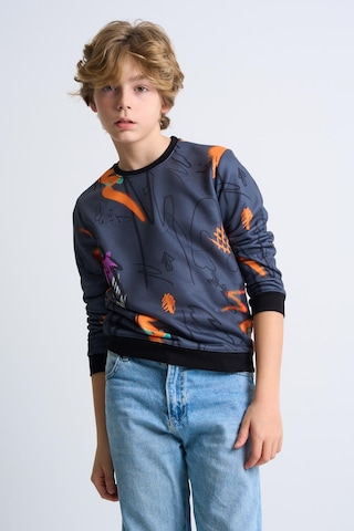 Alexandergardi Alexandergardı Baskılı Desenli Çocuk Sweatshirt Antrasit