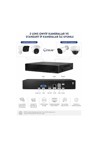 O-kam Zr-4010 Nvr Wifi Kayıt Cihazı 10 Kanal Ip Kamera Uyumluluğu