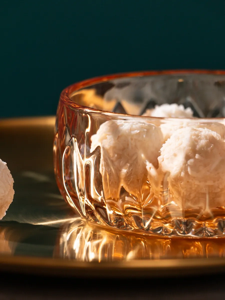 Lefard "crystal Amber" Cam Şekerlik 320 Ml Kapaklı 205448436 Beyaz