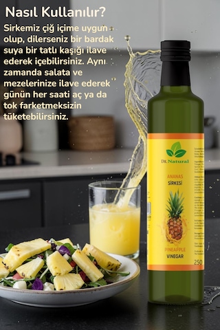 Ananas Sirkesi Doğal Fermantasyon Detox Sirke 250 Ml