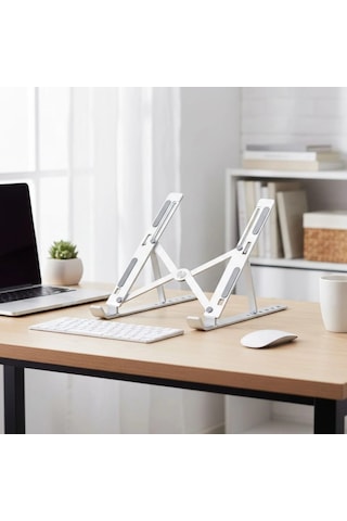 Plastik Katlanır Tablet Standı - Ayarlanabilir Açılı, Taşınabilir Masaüstü Telefon Ve Tablet Tutucu Stand Bx40