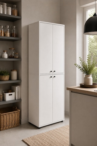 Nest 4 Kapaklı Çok Amaçlı Dolap Y:182 G:62 D:35 / Beyaz 180 X 60