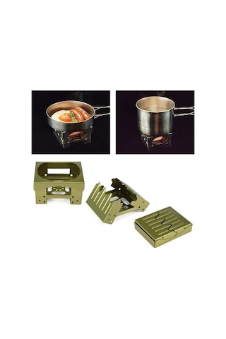 Dancemonkey Taşınabilir Kamp Ocaklığı - Katlanır Katı Alkol Ocağı - Renkli Kamp Sobası Çok Renkli