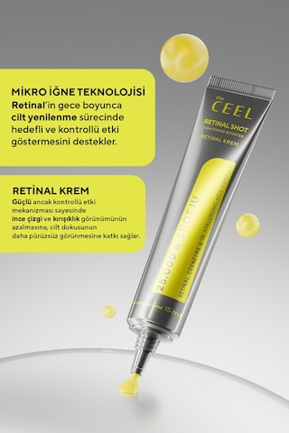 The Ceel Retinal Shot %0,1 Sıkılaştırıcı & Güçlendirici Krem Retinal,7x Hyaluronic Acid, Q10 15 ml