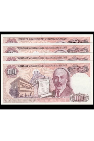7 Ems A44 4 Adet Seri Talipli 100 Lira Çil