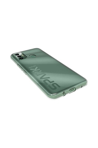 Tecno Spark 7t Kılıf Zore Süper Silikon Kapak Renksiz