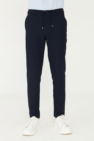 White Stone Lacivert Modern Kesim Bağcıklı Smart Casual Jogger Pantolon Lacıvert