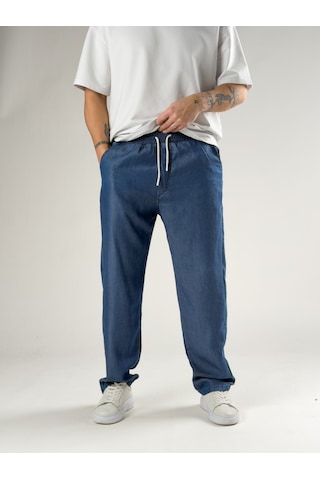 Cocopelli Mevsimlik Erkek Kot Baggy Pantolon Coc2826 Mavi