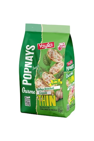 Yayla Popnays Gurme Bahçe Bitkileri Çeşnili Ispanak Ve Pancarlı İnce Pirinç Patlağı 80 G X10