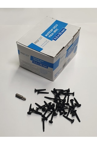 Knauf Profect Matkap Uçlu Alçıpan Vidası 3,5x25 Mm 3,5 x 25