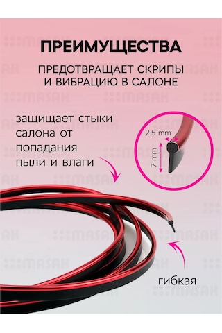 Masak Araç İçi İçin Kırmızı Moldin Bant Araba İçi Dekoru 191287548