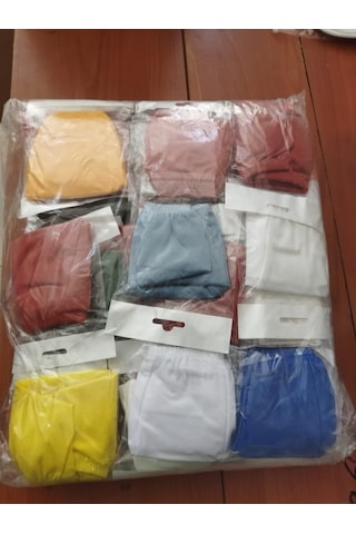 Karışık Renkli 100 Adet Esnek Kumaş Bez Havuz Bonesi Yüzücü Bonesi Mavi