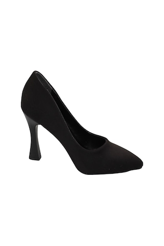 Bluefeet Siyah Süet Topuklu 8 Cm Kadın Stiletto Ayakkabı Siyah