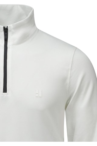 Hatemoğlu Beyaz Regular Fit Yarım Balıkçı Yaka Fermuarlı Sweatshirt 2977606 Beyaz