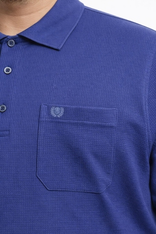 Classics Men Simenti Büyük Beden Erkek Polo Yaka Sweatshirt - 7564 Mavi