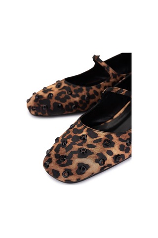 Tamer Tanca Kadın Hakiki Deri Leopar Babet Ayakkabı 735 8351 Bn Ayk Sk25-26 Leopar LEOPAR